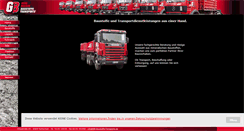 Desktop Screenshot of gb-baustoffe-transporte.de